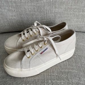 Superga Platform Off White Sneakers size 7.5
